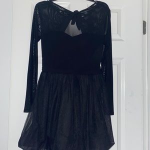 Long sleeve black dress